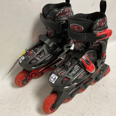 Used RollerDerby ADJ 12-2 Junior Rec Fitness Skates Black Adjustable 11855-S000188110