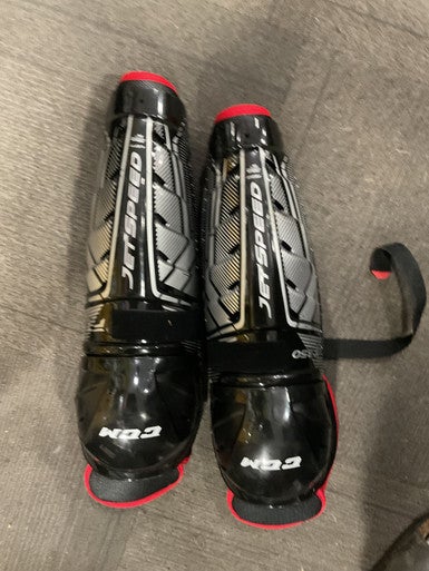 Used CCM JETSPEED Senior Shin Guards Black 15" 11614-S000217551