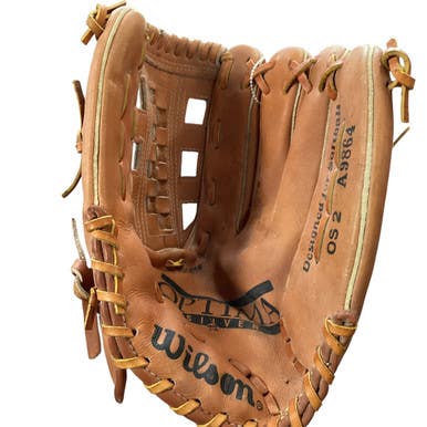 Used Wilson OPTTIMA SILVER SERIES BB/SB Glove RH Throw Tan 12" 11479-S000399176