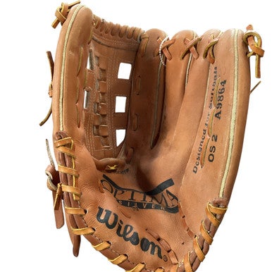 Used Wilson OPTTIMA SILVER SERIES BB/SB Glove RH Throw Tan 12" 11479-S000399176