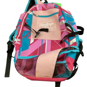 Used Rawlings PINK AND BLUE BAG BB/SB Player Backpack Pink 11884-S000049129