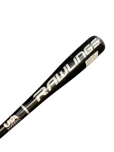 Used Rawlings BIG STICK TBALL BB/SB USA 2 5/8 Bat Black 25" 11884-S000049126