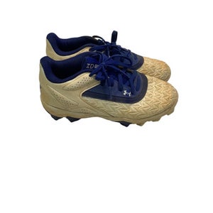 Used Under Armour BSBL CLEAT SZ 3Y BB/SB Cleats Royal Blue And White Junior 03 11347-S000251518