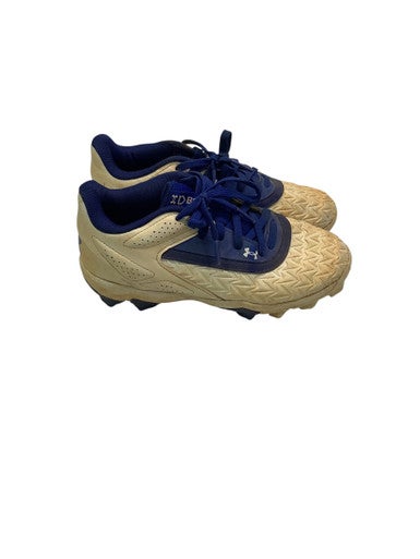 Used Under Armour BSBL CLEAT SZ 3Y BB/SB Cleats Royal Blue And White Junior 03 11347-S000251518