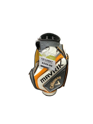 Used Callaway MAVRIK CART BAG Mens Cart Bag Orange And White 11347-S000251492