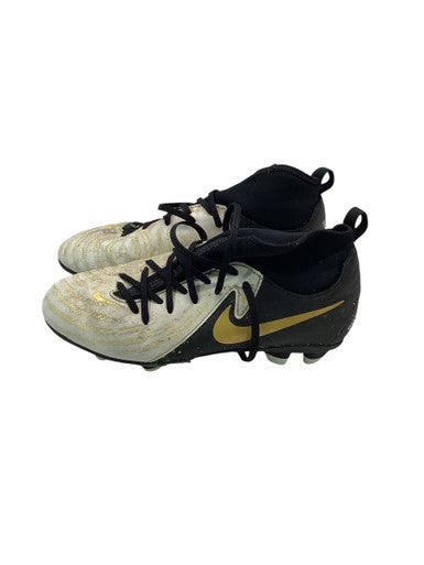 Used Nike PHANTOM LUNA Soccer Cleats Black And White Junior 04.5 11347-S000251471