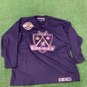 LA KINGS CCM Center Ice Practice Jersey Navy Blue Medium