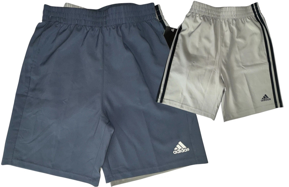 Adidas Shorts 2-Pack Boys Size Large 14/16 Blue & Tan Basketball Athletic
