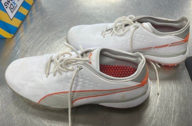 Used Puma Mens Golf Shoes White Senior 10.5 11497-S000150472