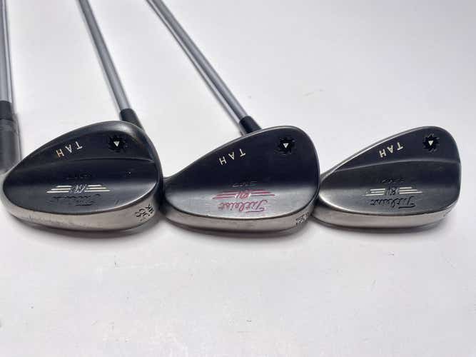Titleist Vokey SM7 Jet Black Wedge Set 50* 12 54* 14 58* 14 Wedge Steel Mens RH