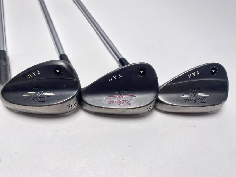 Titleist Vokey SM7 Jet Black Wedge Set 50* 12 54* 14 58* 14 Wedge Steel Mens RH