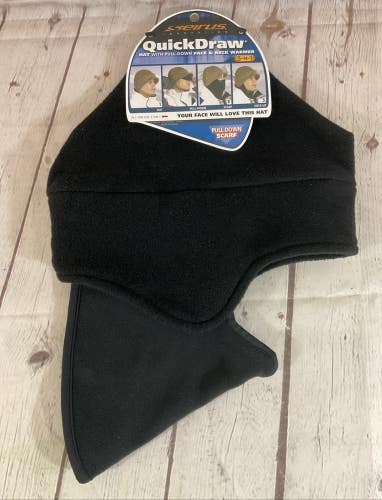 Seirus 2810 QUICKDRAW 3-In-1 Pull-Down Face & Mask Warmer Hat Black L/XL