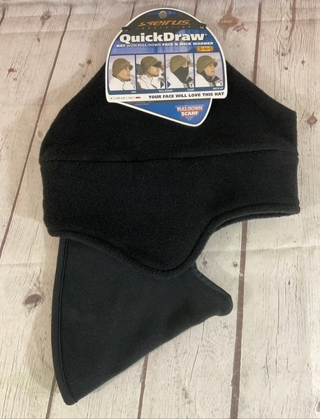 Seirus 2810 QUICKDRAW 3-In-1 Pull-Down Face & Mask Warmer Hat Black L/XL