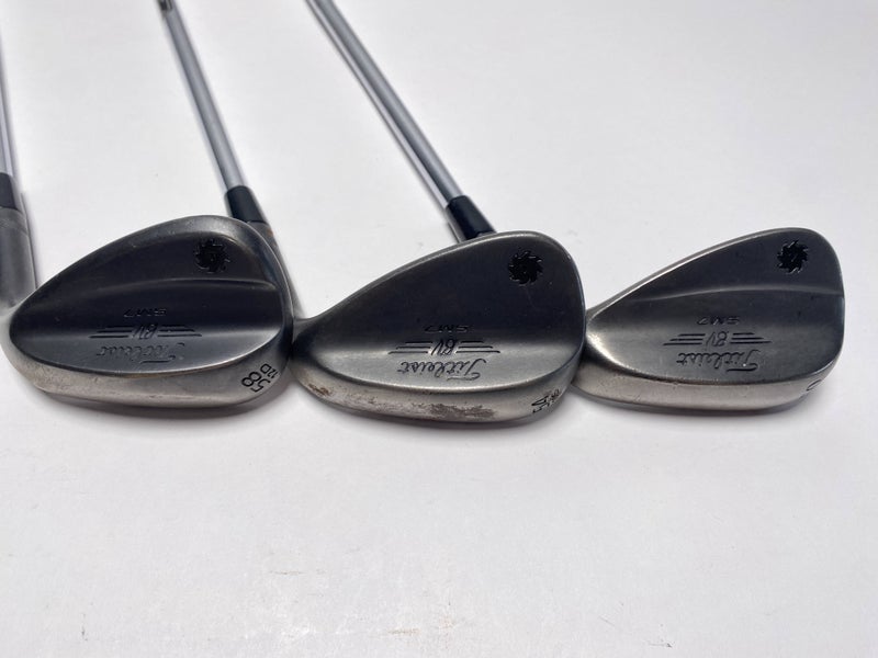 Titleist Vokey SM7 Jet Black Wedge Set 50* 8 | 54* 10 | 58* 12 TT AMT Black RH