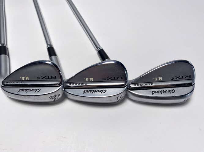Cleveland RTX 6 ZipCore Tour Satin Wedge Set 50* 10 54* 10 58* 10 DG S400 TI RH