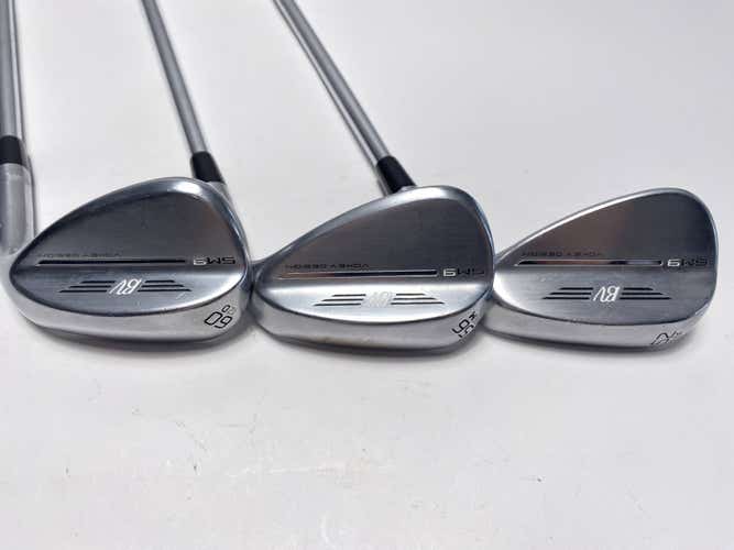 Titleist Vokey SM9 Tour Chrome Wedge Set 52* 8 | 56* 8 | 60* 12 Wedge Mens RH