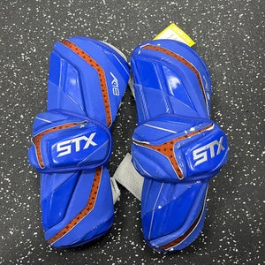 Used STX K18 ARM PADS Lacrosse Arm Pads/Guards Royal Blue LG 11849-S000014254