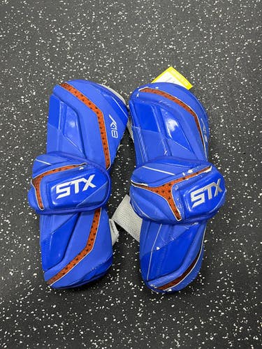 Used STX K18 ARM PADS Lacrosse Arm Pads/Guards Royal Blue LG 11849-S000014254