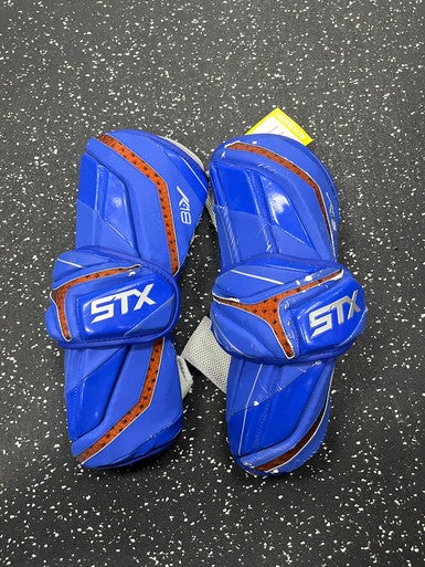 Used STX K18 ARM PADS Lacrosse Arm Pads/Guards Royal Blue LG 11849-S000014254