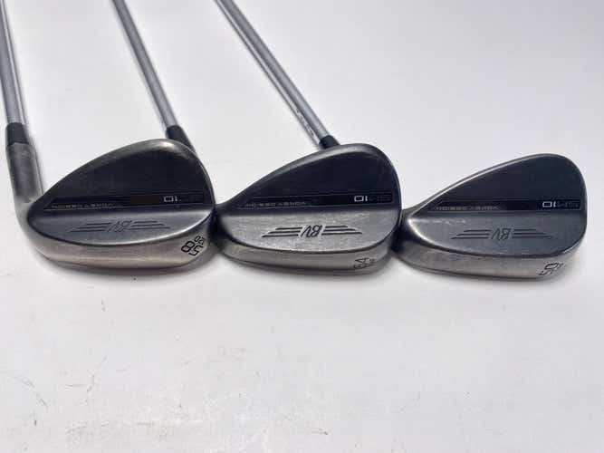 Titleist Vokey SM10 Jet Black Wedge Set 50* 8 54* 14 58* 12 Project X 6 Mens RH