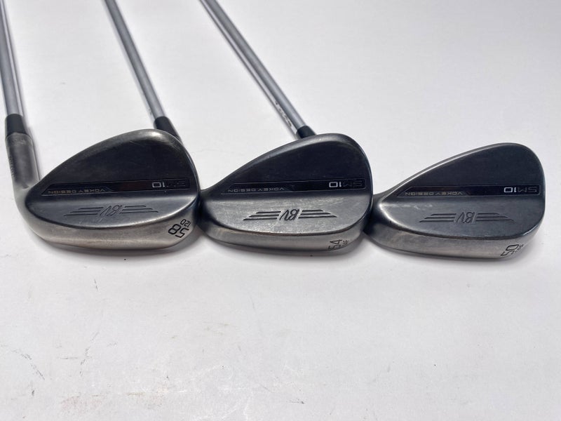 Titleist Vokey SM10 Jet Black Wedge Set 50* 8 54* 14 58* 12 Project X 6 Mens RH