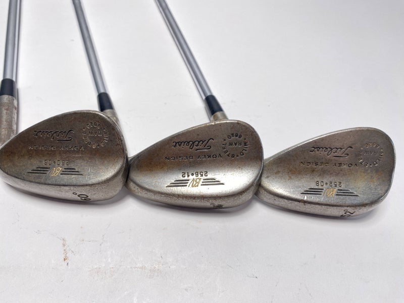 Titleist Vokey Raw Wedge Set 52* 8 | 56* 12 | 60* 8 True Temper DG Steel Mens RH