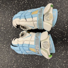 Used Maverik M4 Lacrosse Gloves Mens Carolina Blue 12" 11849-S000029644