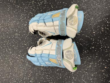 Used Maverik M4 Lacrosse Gloves Mens Carolina Blue 12" 11849-S000029644