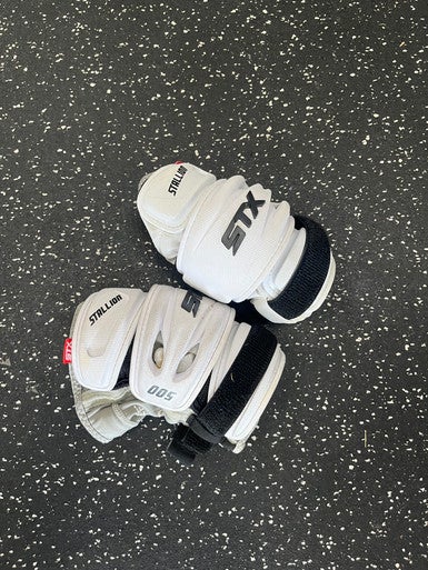 Used STX STALLION 500 Lacrosse Arm Pads/Guards White MD 11849-S000029649