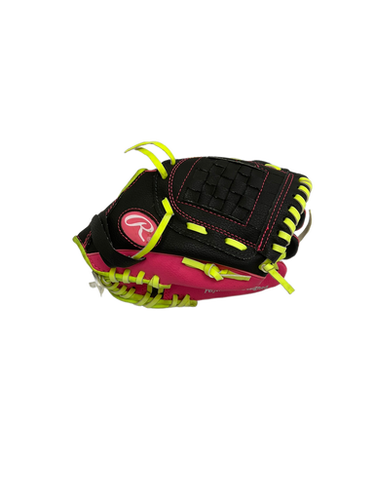 Used Rawlings PLAYERS SERIES BB/SB Glove T-ball Black And Pink 9 1/2" 11692-S000138968