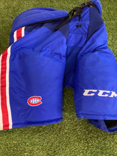 Blue Senior XL CCM HP45X Hockey Pants Pro Stock Montreal Canadians (Used)