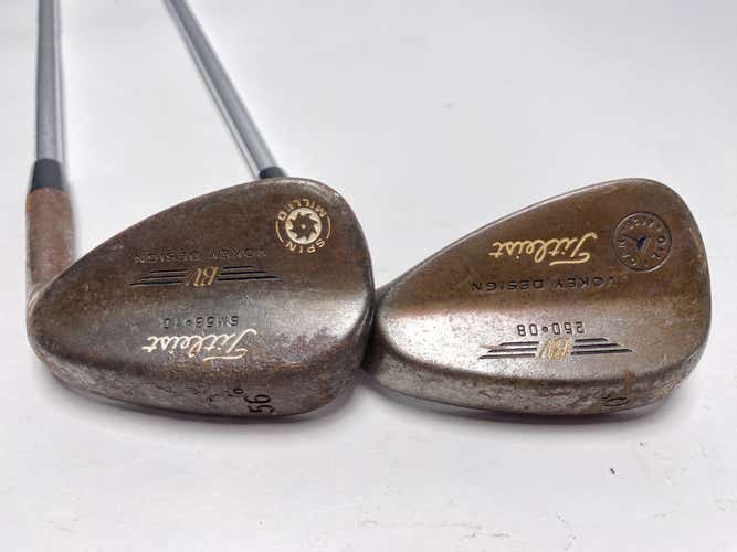 Titleist Vokey Oil Can Wedge Set 50* 8 56* 10 True Temper DG Wedge Steel Mens RH