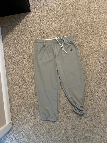 Gray Unisex Youth Large Adidas Game Pants (New)