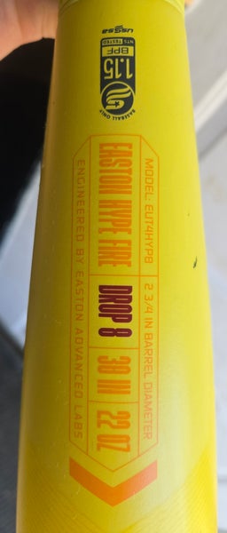 2024 Easton Hype Fire Composite USSSA Certified Bat (-8) 22 oz 30" (Used)