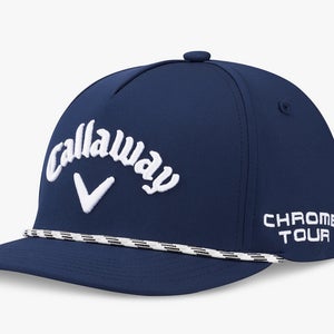 NEW 2025 Callaway Tour Authentic Rope Navy Adjustable Snapback Golf Hat/Cap