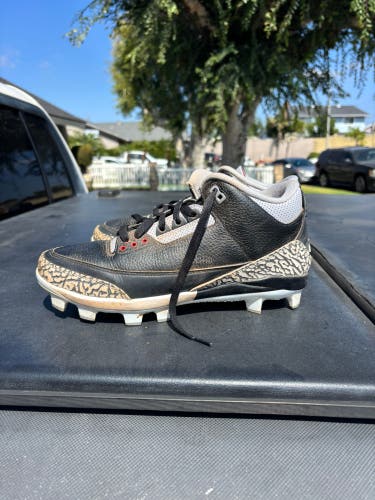 Black Men's Size M 10.5 (W 11.5) Nike High Top Air Jordan Molded Cleats (Used)