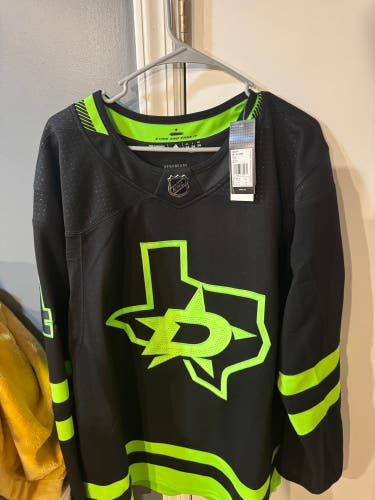 Dallas Stars Adidas Miro Heiskanen Alternate Jersey (size 54)