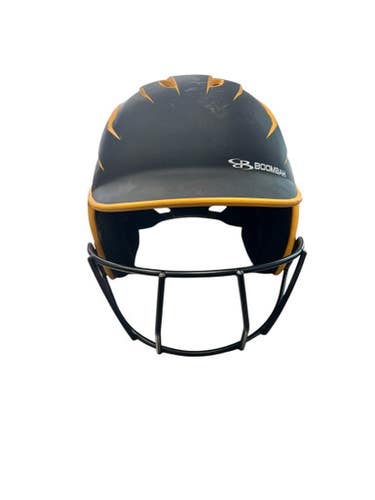 Used BoomBah BBH2SP Batting Helmet w/Mask Yellow SM 11863-S000022907