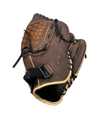 Used Mizuno POWER CLOSE BB/SB Glove RH Throw Brown 11" 11863-S000022901