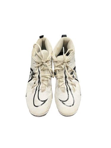 Used Nike ALPHA Adult FB Cleats White Senior 10 11863-S000022943