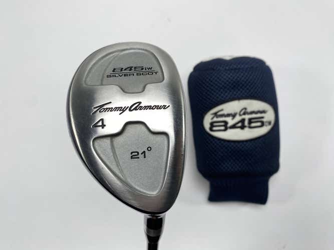 Tommy Armour 845 IW Silver Scot 4 Hybrid 21* Stiff Graphite Mens RH HC