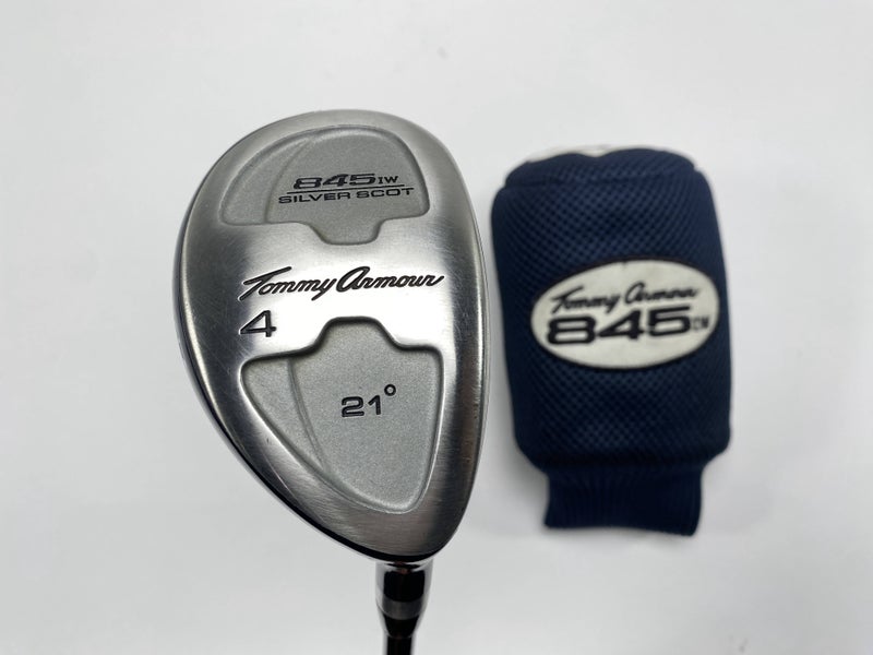 Tommy Armour 845 IW Silver Scot 4 Hybrid 21* Stiff Graphite Mens RH HC