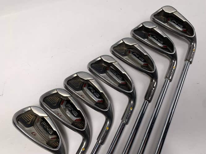 Ping G20 Iron Set 6-PW+GW+SW Yellow Dot CFS Regular Steel Mens RH