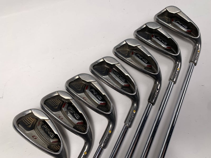 Ping G20 Iron Set 6-PW+GW+SW Yellow Dot CFS Regular Steel Mens RH