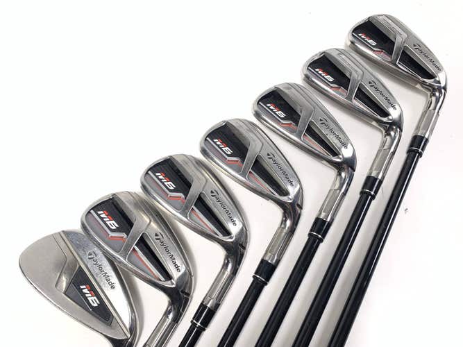 TaylorMade M6 Iron Set 5-PW+AW Fujikura Atmos 6R Regular Graphite Mens RH