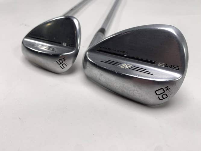 Titleist Vokey SM9 Tour Chrome Wedge Set 56* 8 | 60* 8 Wedge Steel Mens RH