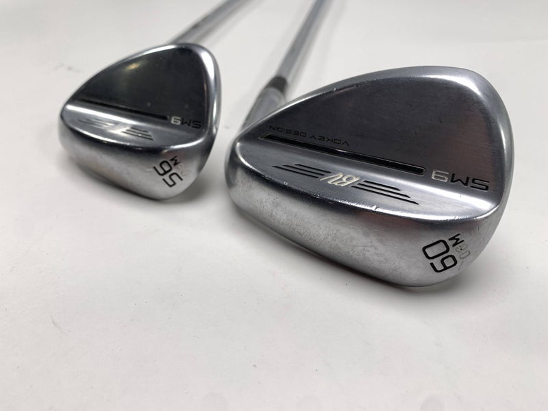 Titleist Vokey SM9 Tour Chrome Wedge Set 56* 8 | 60* 8 Wedge Steel Mens RH