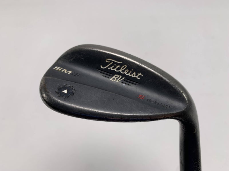 Titleist Vokey SM6 Jet Black Lob Wedge LW 58* 10 Bounce S-Grind Steel Mens RH