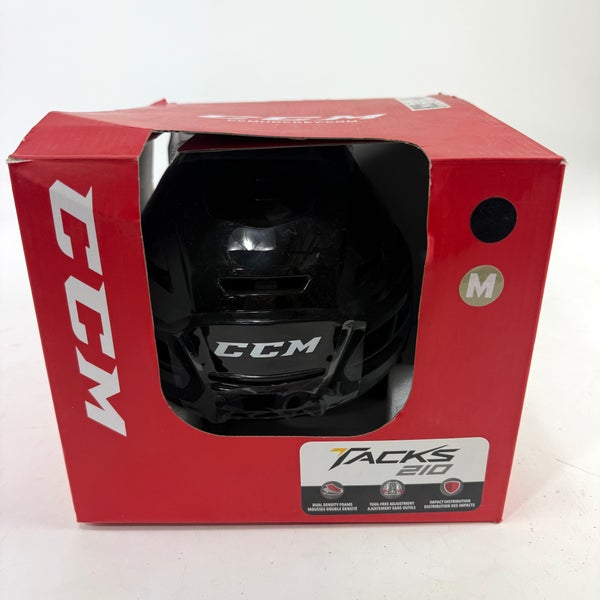 New Black CCM Tacks 210 Helmet | Medium