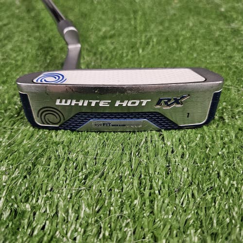 Odyssey White Hot RX 1 Blue Silver 35" Blade Putter Left Handed LH Golf Club